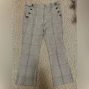 LOFT Black and White Houndstooth Pants